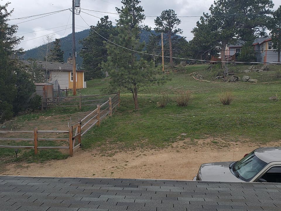 Backyard with fenced garden