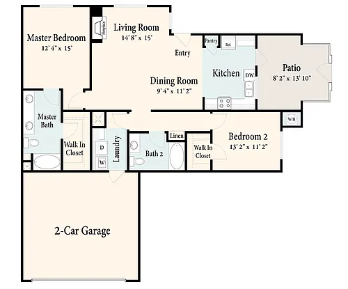Floor plan The Flats Plan 3 - Downstairs