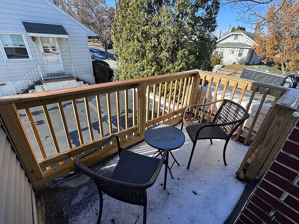 Private balcony off kitchen