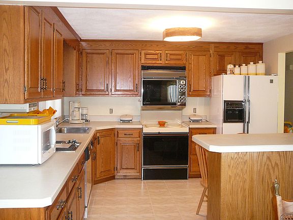kitchen opens to dining room