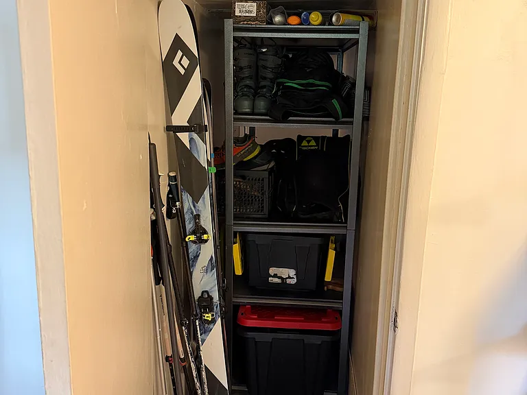 Deep storage closet