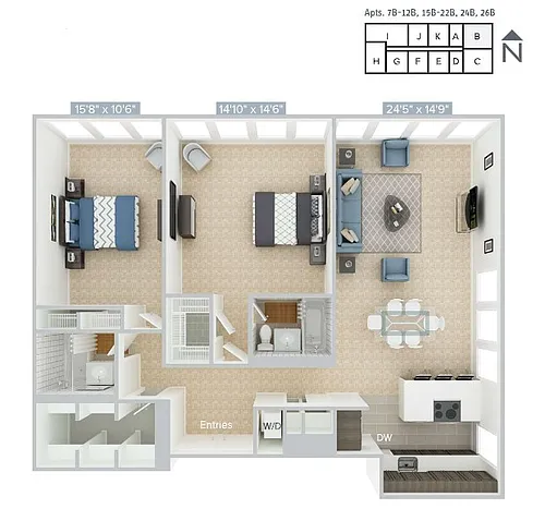 Floor plan B6-780-16B
