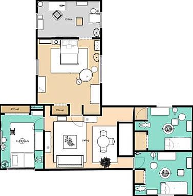 Upstairs floor plan