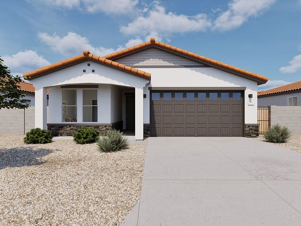 This is a rendering of the Yarrow Floorplan Elevation C. Options and colors may vary