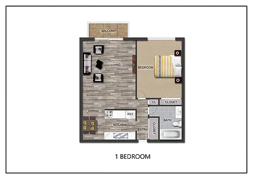 Floor plan 1 Bedroom