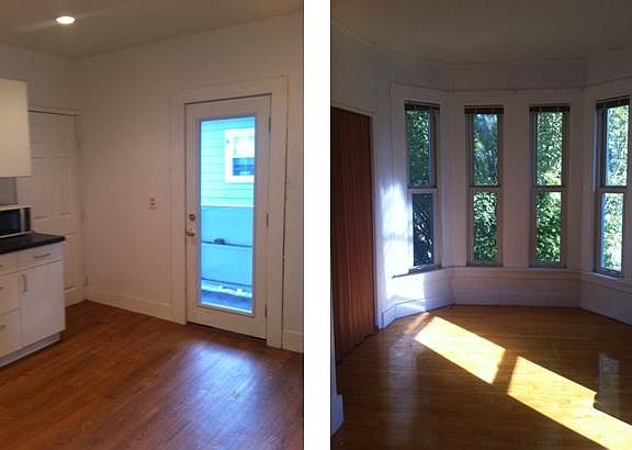 Door to deck and bedroom