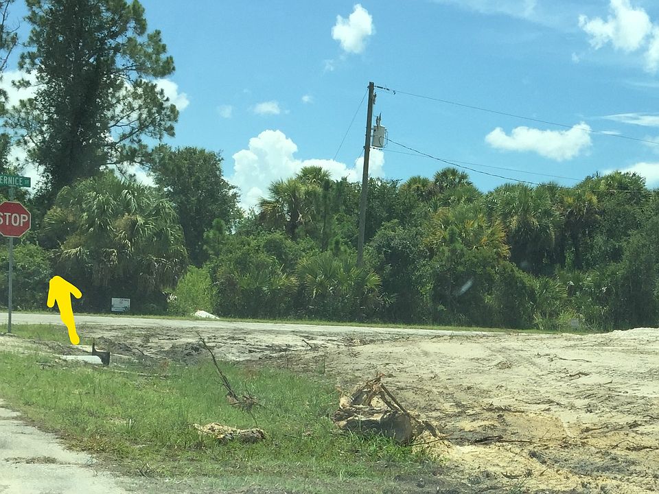 Across from a cleared lot. 