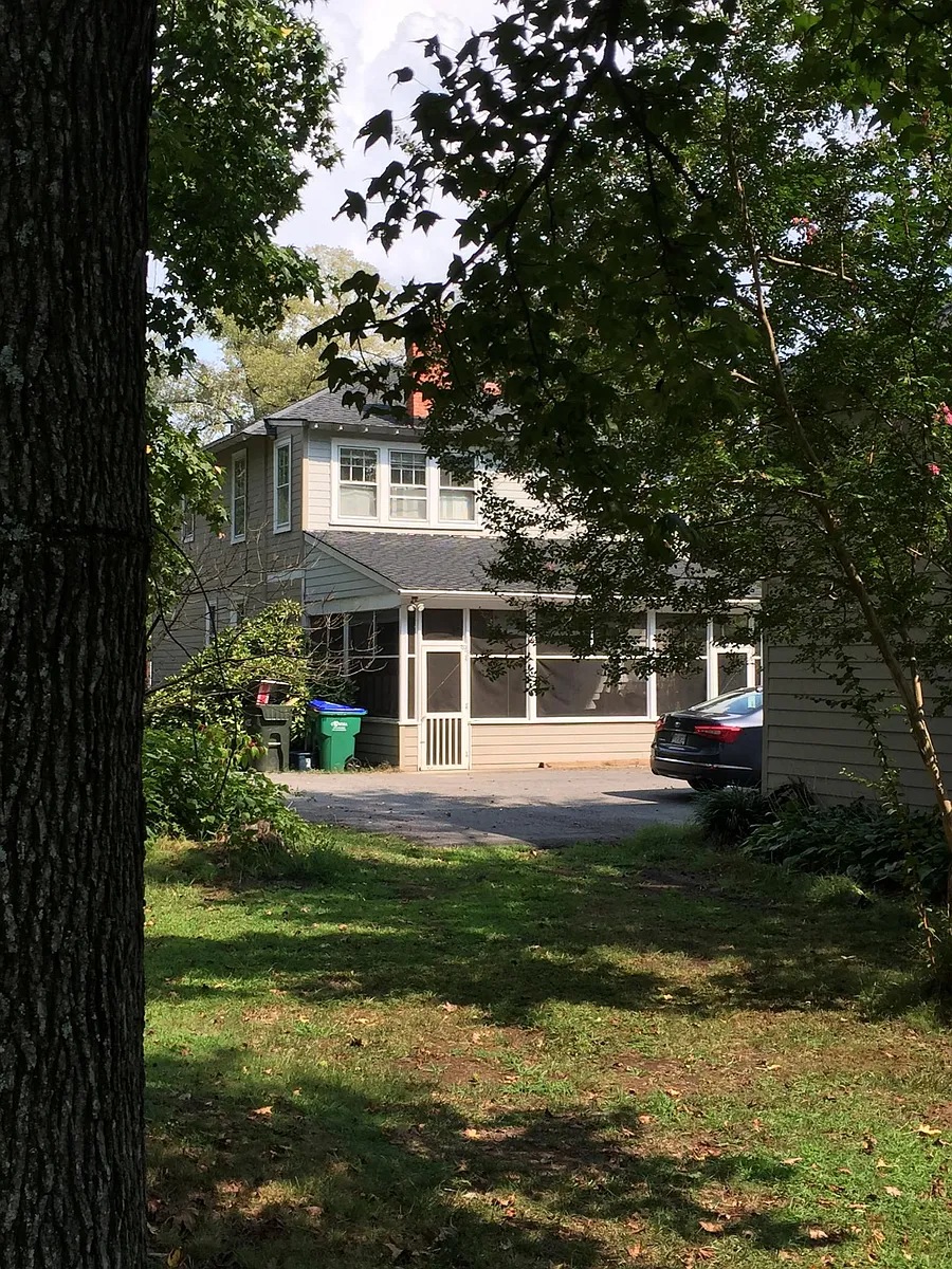 Back of house with screened porch - 3810 Noble Ave