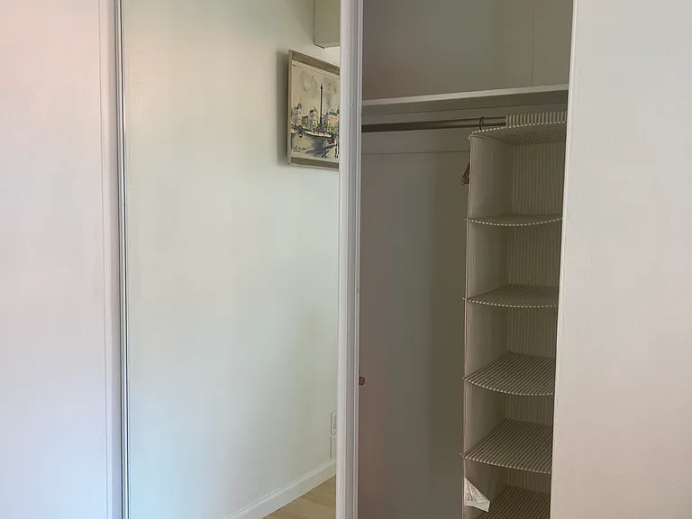 Mirror closet doors.