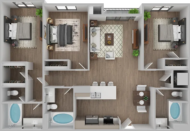 The Sunset Curl - Cable & Internet Incl. Floorplan Diagram
