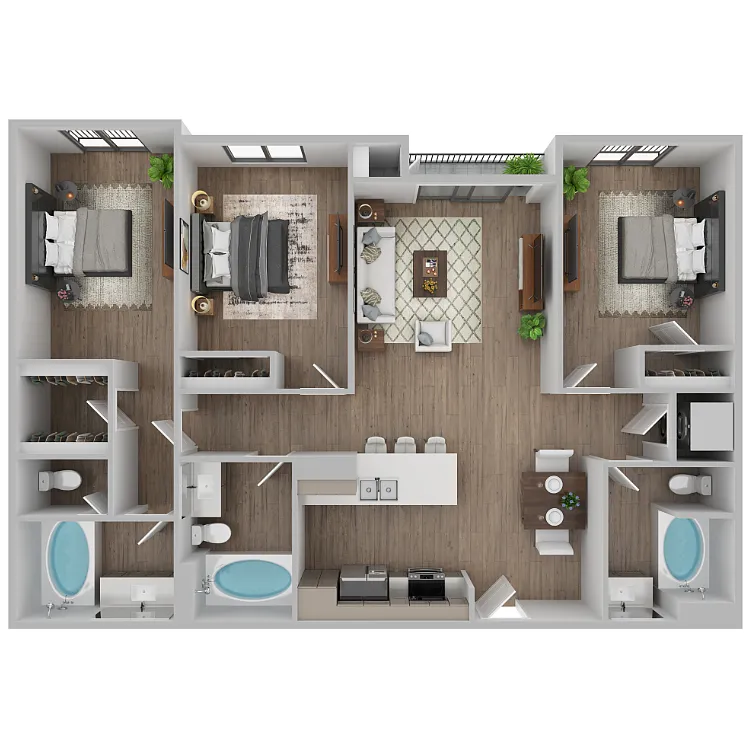 Floor plan The Sunset Curl - Cable & Internet Incl.
