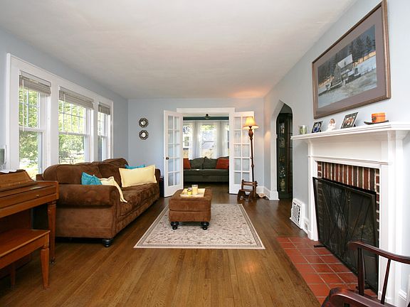 Wood burning fireplace