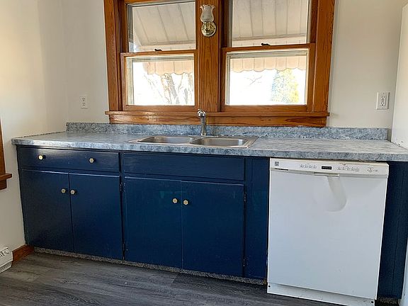 Freshly painted cabinets