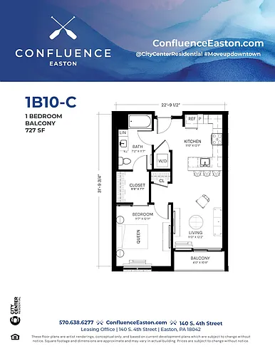 Floor plan 1B10-C