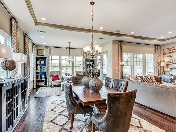 Dining area overlooking great room