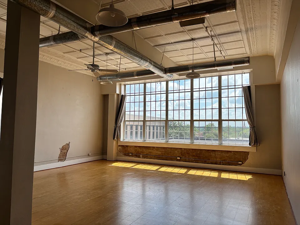 This is the living / bedroom area of a standard unit