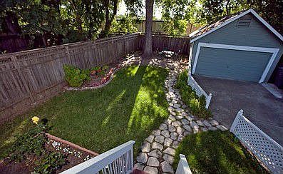 Beautiful, shaded backyard