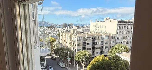 View from living room looking Northeast toward bay