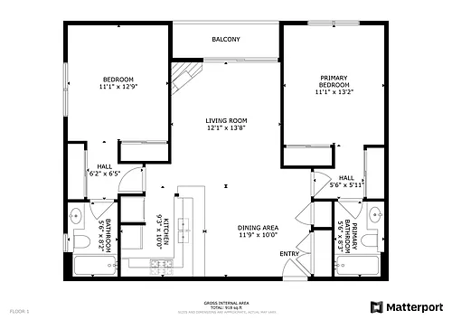 Floor plan 2x2BcT1