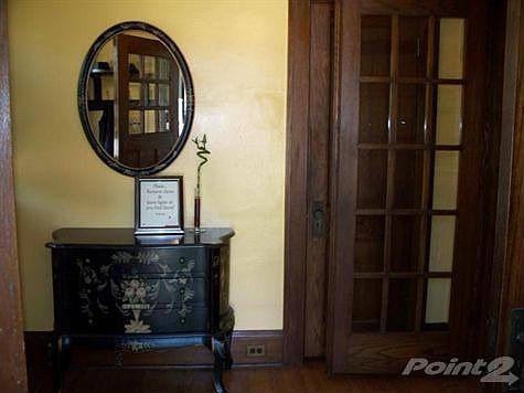 French doors to living room
