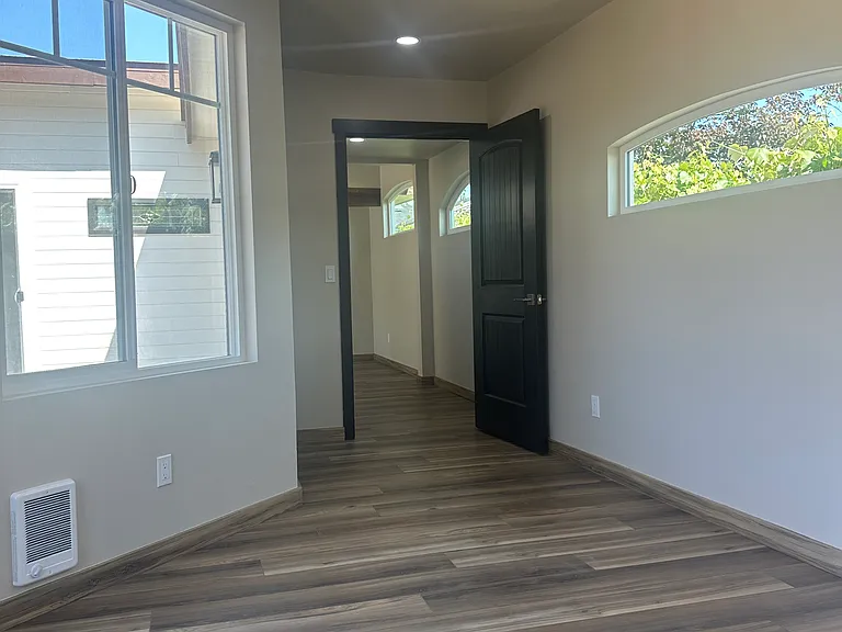 Bedroom windows and interior door