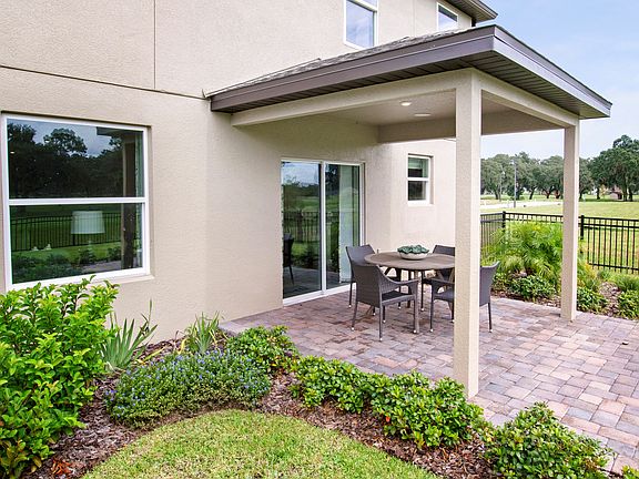 Backyard with covered lanai
