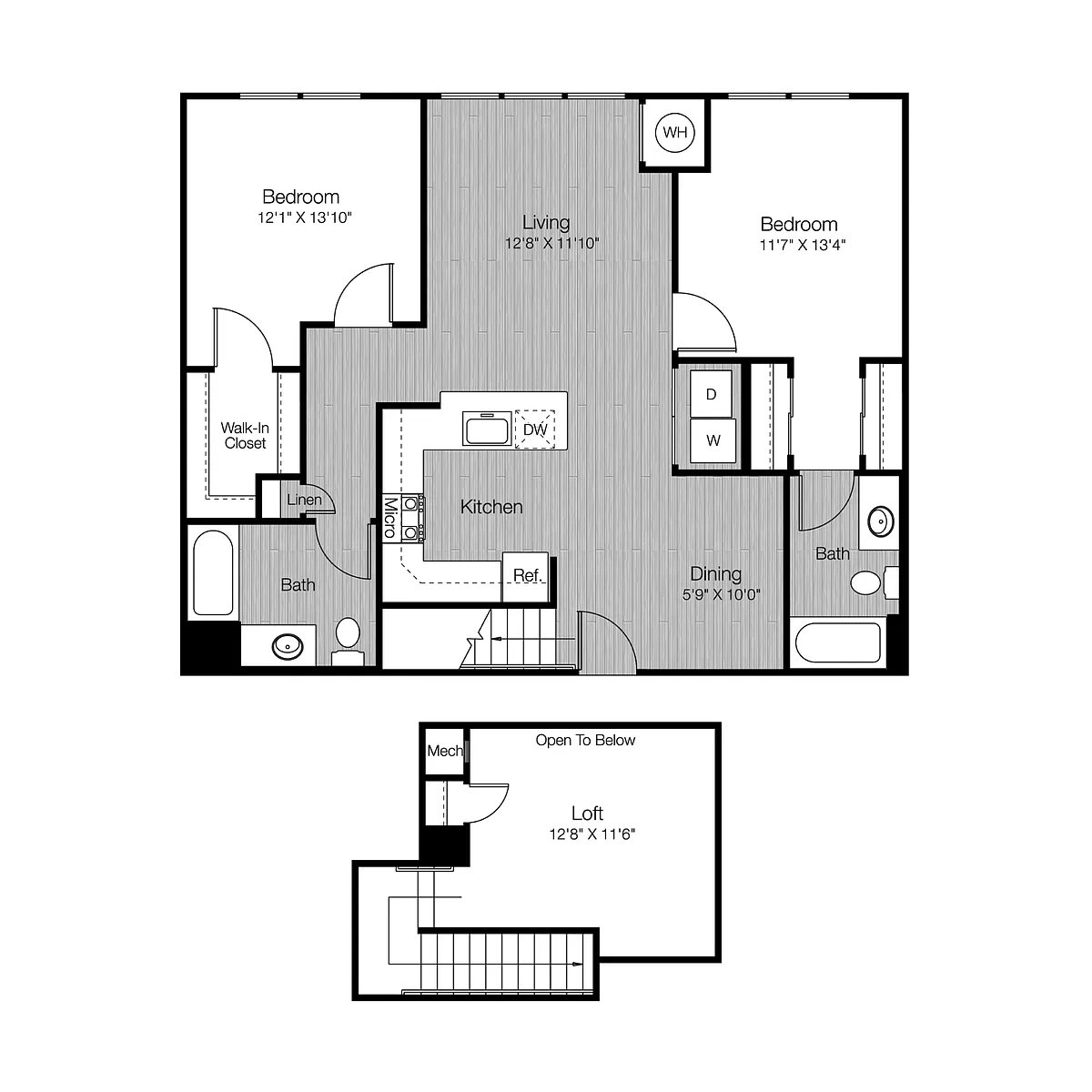 Floor plan 2D2-L