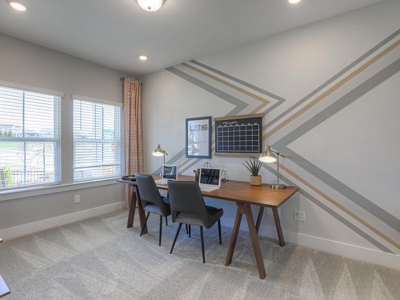 Turn the flex space into an at-home office.