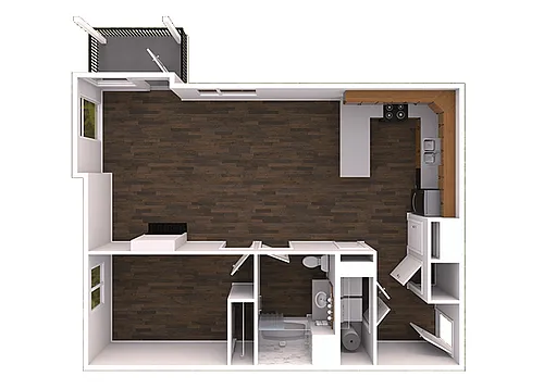 Floor plan 1x1a