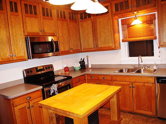 Custom Built Oak Cabinets 