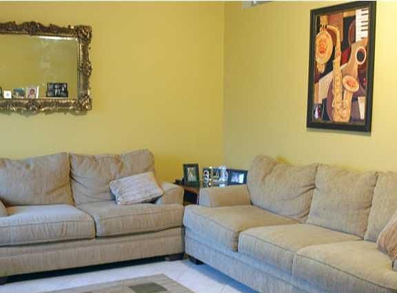 Bright Living Room With Picture Windows