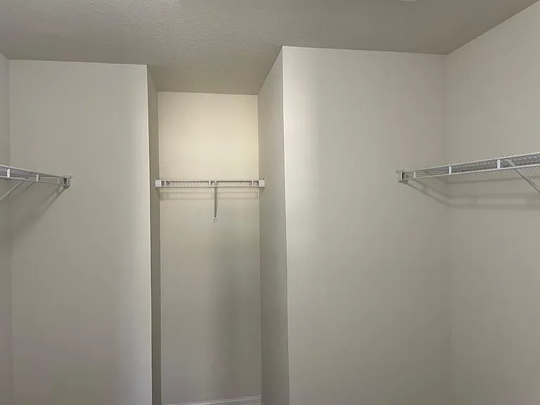 Spacious walk-in master bedroom closet
