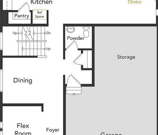 A view of the first floor