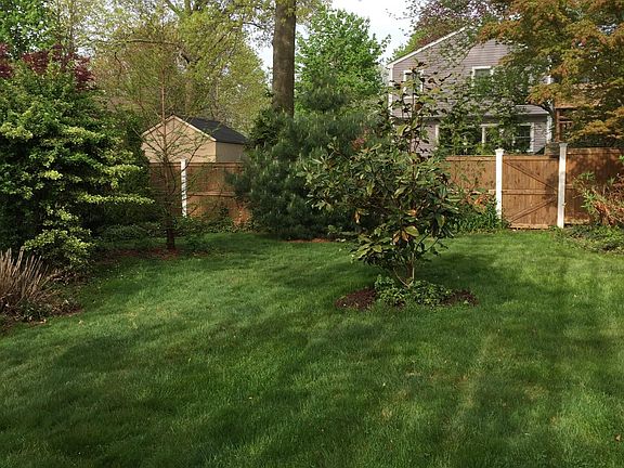 Beautifully landscaped, fenced and level backyard for secure