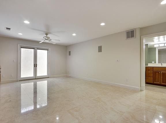 Living room and dining room area