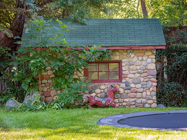 Stone Playhouse / Inground Trampoline