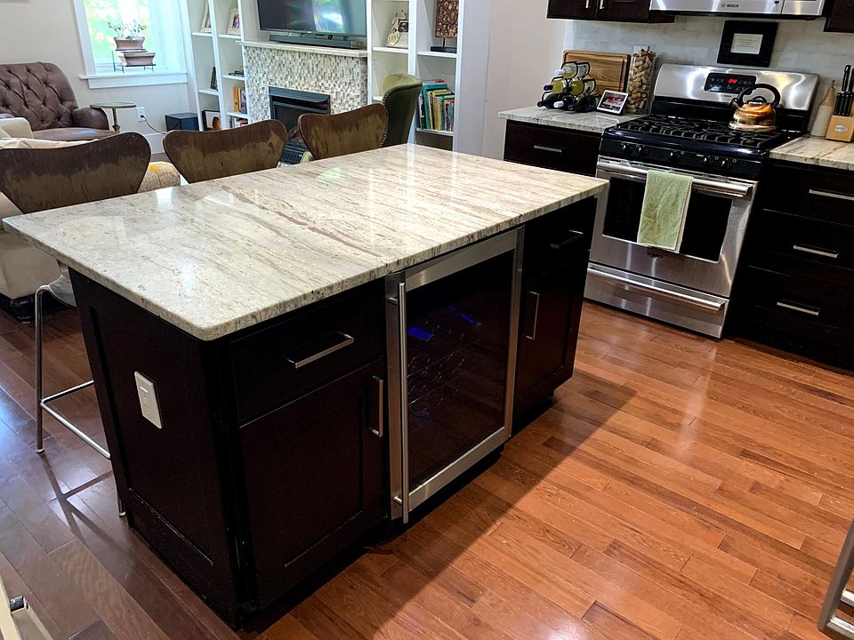 Wine Fridge under island