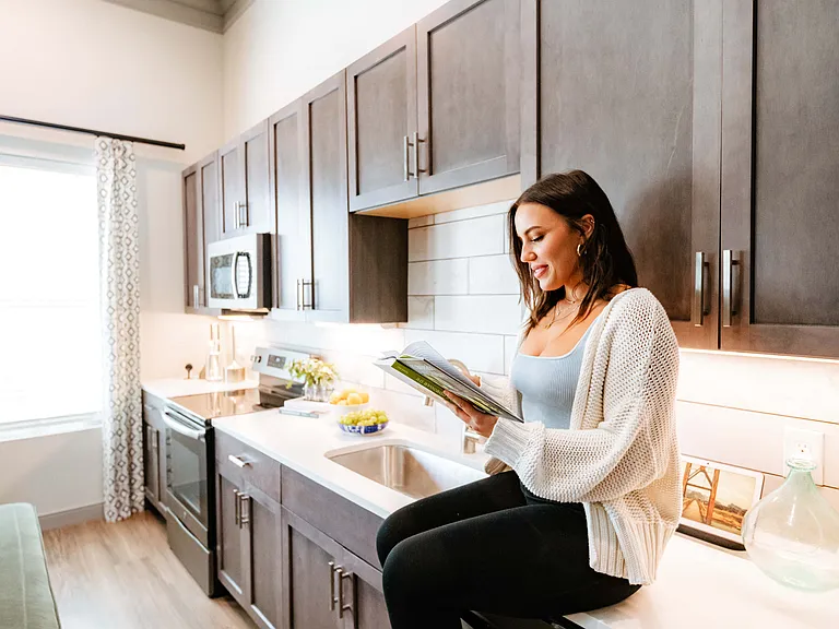 Spacious kitchen with quartz countertops