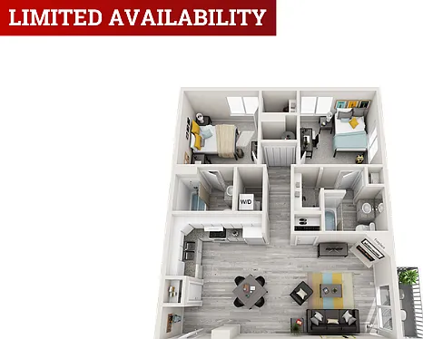 Paxton B | 2-Bedroom Floorplan Paxton B | 2-Bedroom Floorplan