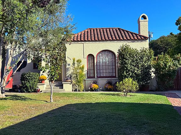 Front of house with beautiful olive tree, and Magnolia tree