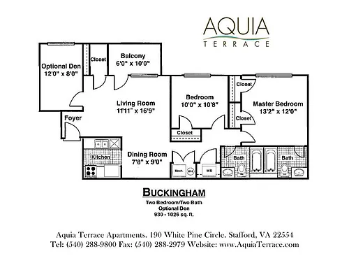 Floor plan The Buckingham