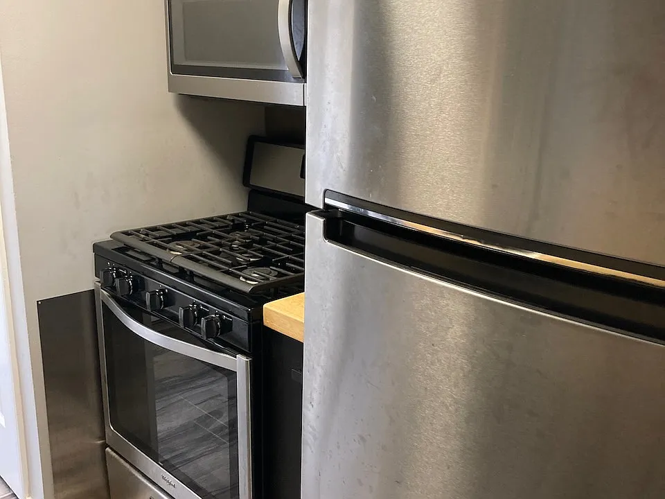 Kitchen and fridge