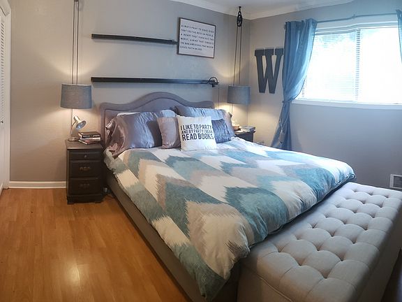 Spacious Primary Bedroom with double closets. Secondary bedroom with only one long closet.