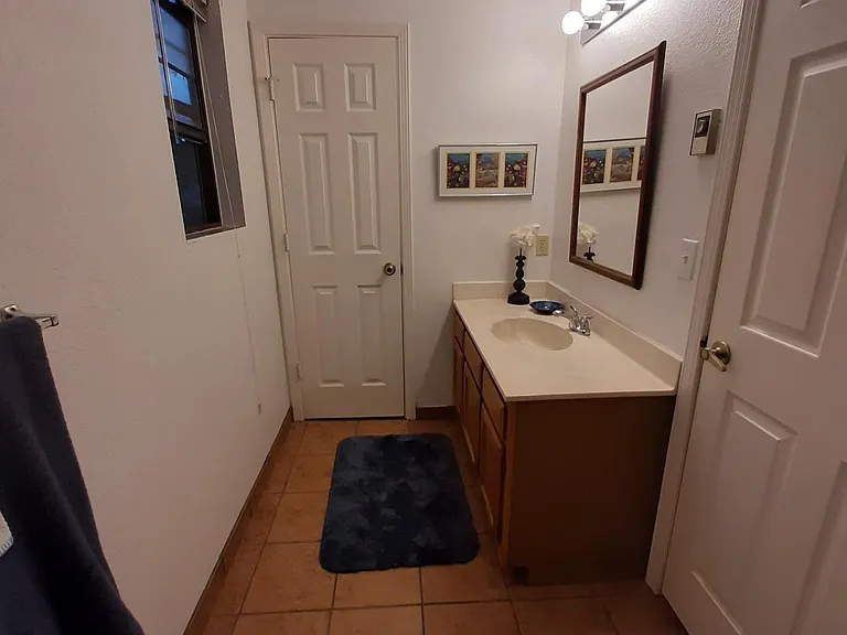 Upstairs Bathroom, good size with storage closet
