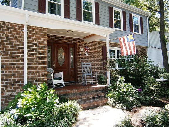 Wide, welcoming front porch