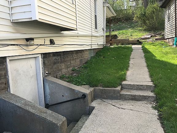 Outside entrance to basemen.