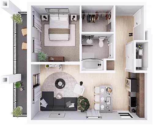 Floor plan 1C