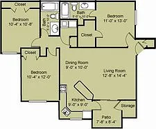 Stonebrook - Riverwalk - 2 Beds - 2 Baths - 1177 Sq. ft.
