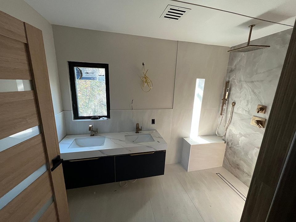 Master bath with heated floors! (shower glass door and LED mirror being installed 12/14)
