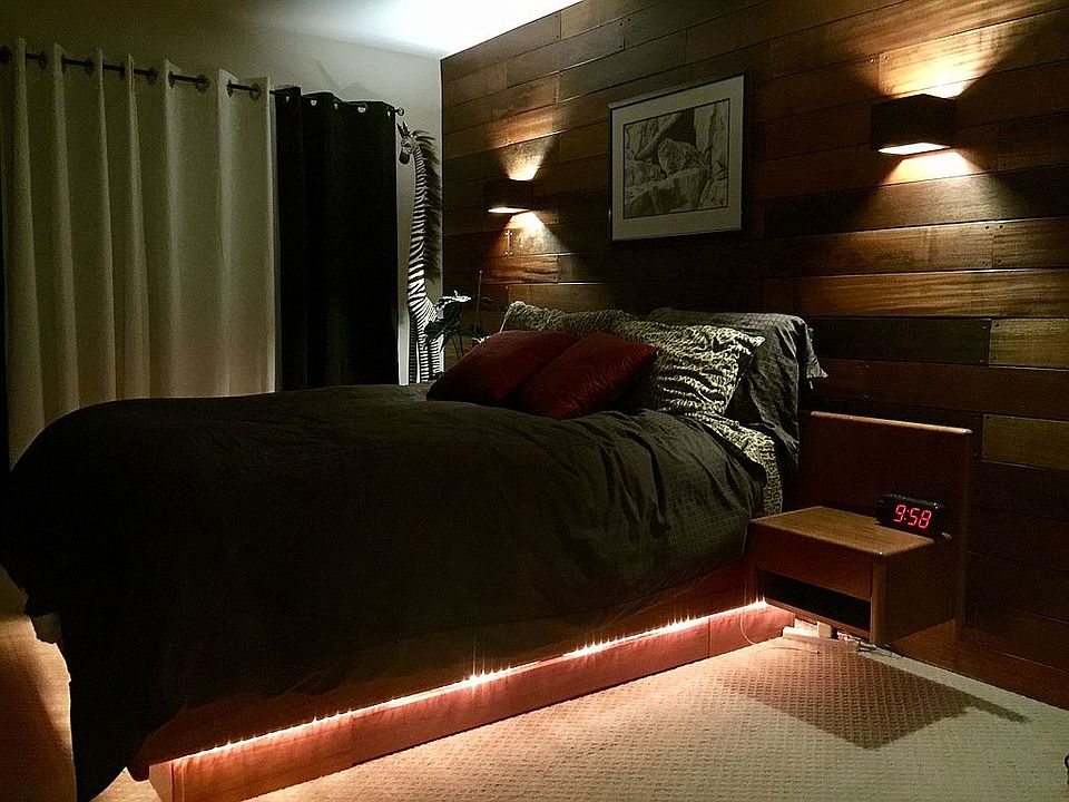 New hardwood wall bedroom
